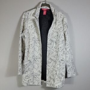 Catherine Malandrino Textured Knit Blazer Size XS Open Pockets Quiet Luxury